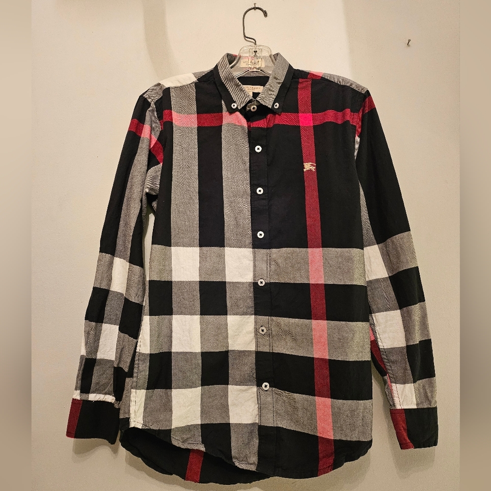 Burberry Brit London Classic Patterned Button Down | Size Medium
